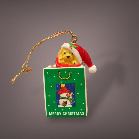 Lot of 4 Vintage & Modern Christmas Ornaments – Robot, Unicorn, Cactus, Puppy - Picture 3 of 7